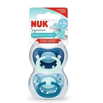 Nuk Signature Succhietto Silicone 6-18 Mesi 2 Pezzi-2