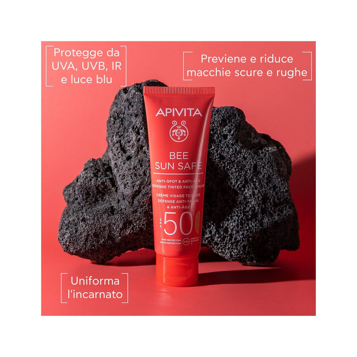 Apivita Bee Sun Safe Crema Viso Colorata SPF50 Anti-Macchia&Anti-Age 50ml-2