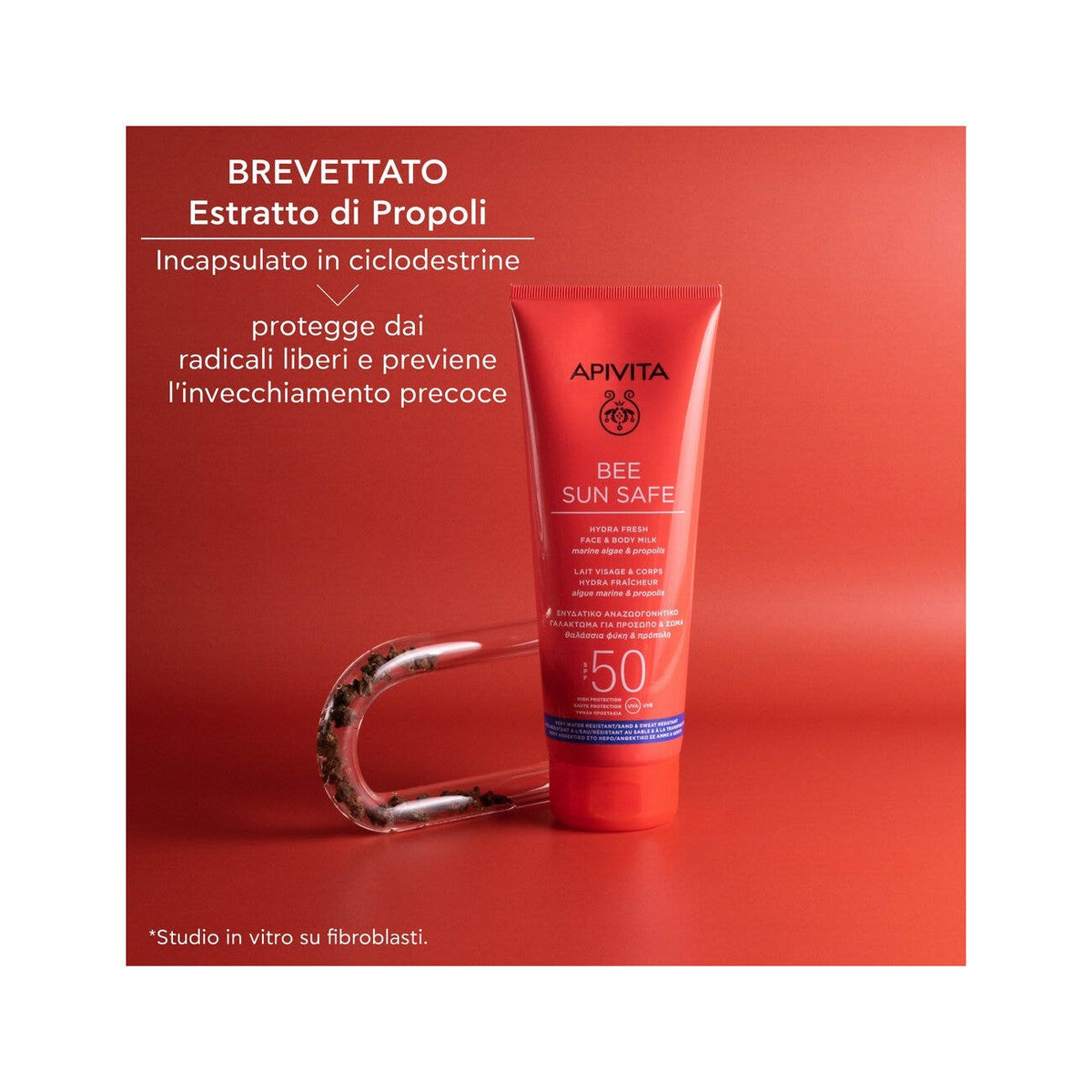 Apivita Bee Sun Safe Hydra Fresh Latte Solare SPF50 Viso Corpo 200ml-5