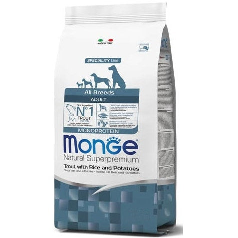 Monge Trota Riso E Patate Cibo Secco Cani Adulti Sacco 12 Kg-2