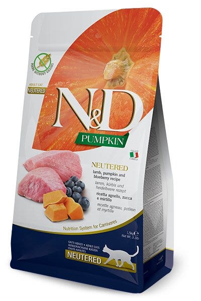 Farmina N&D Pumpkin Neutered Agnello E Zucca Gatti Adulti Sterilizzati Sacco 300g-3