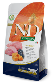 Farmina N&D Pumpkin Neutered Agnello E Zucca Gatti Adulti Sterilizzati Sacco 300g-2
