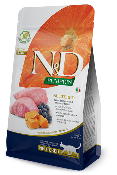Farmina N&D Pumpkin Neutered Agnello E Zucca Gatti Adulti Sterilizzati Sacco 300g-2