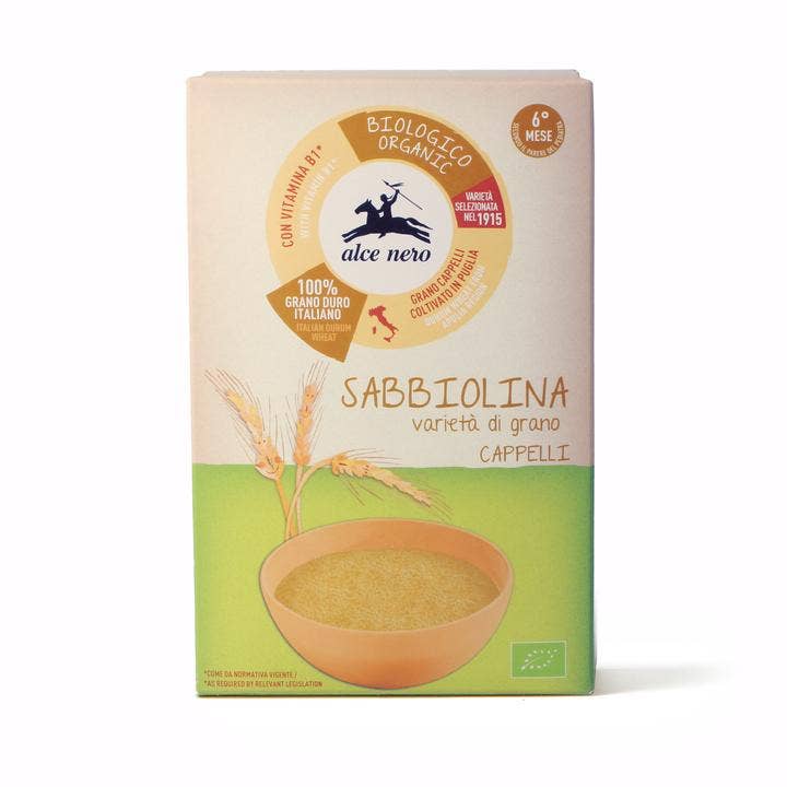 Alce Nero Baby Food Sabbiolina Di Grano Duro Cappelli Bio 320g - 1