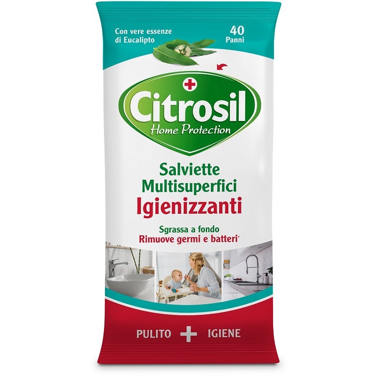 Citrosil Salviette Multisuperfici Igienizzanti Eucalipto 40 Pezzi  - 2