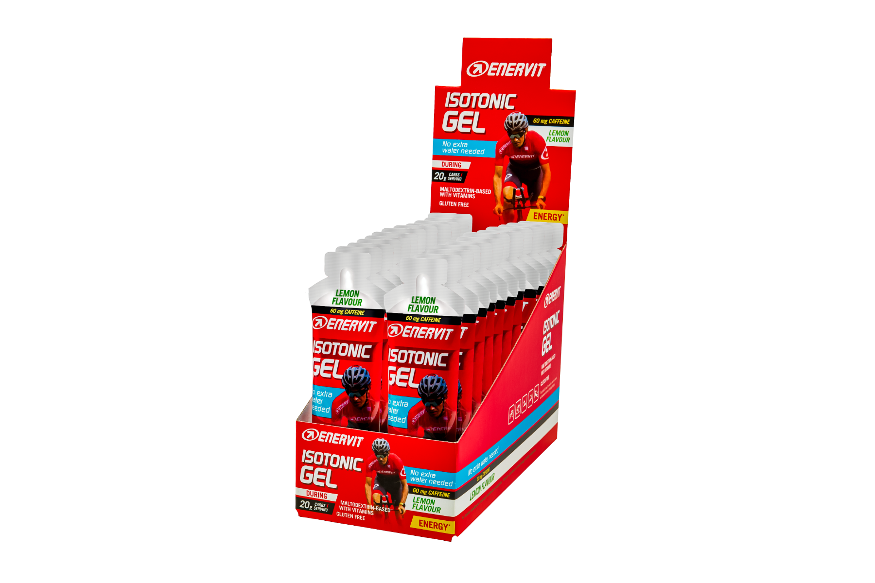 Enervit Isotonic Gel Limone con Caffeina 24 Minipack Da 60ml-1