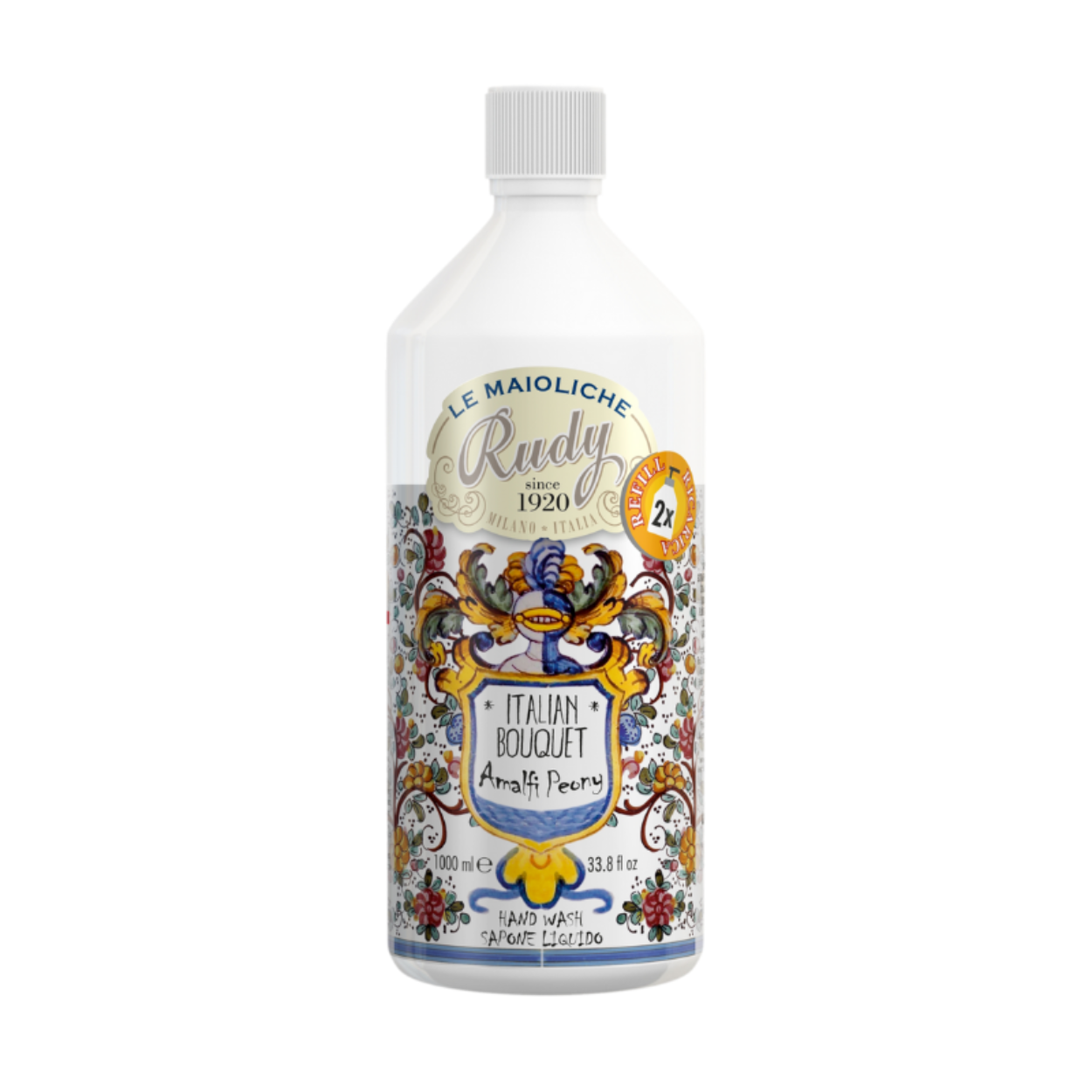 Le Maioliche Ricarica Sapone Liquido Amalfi Peony 1L  - 2