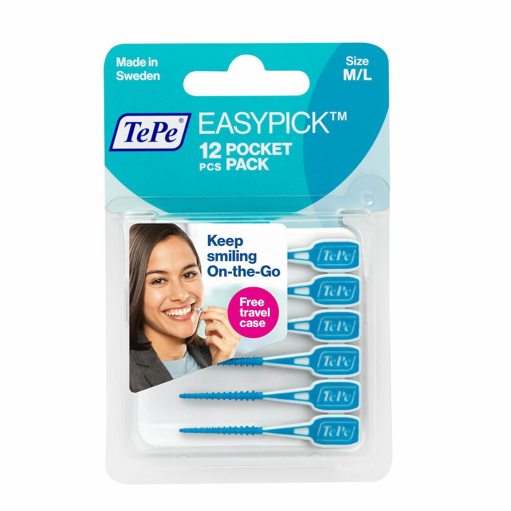 Tepe Easypick Scovolini Blu M/L Per Spazi Interdentali Medi O Larghi 12 Pezzi-2
