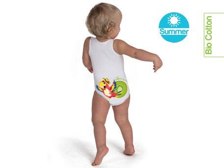 J Bimbi Body 0-36 Mesi Fresco Cotone Summer Pappagallo-3