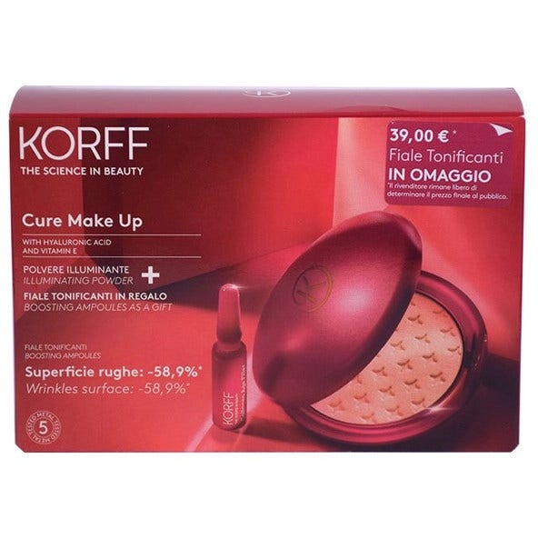 Korff Cure Make Up Polvere Illuminante + Fiale Tonificanti 7 Pezzi-1