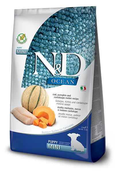 Farmina N&D Ocean Merluzzo E Zucca Cani Cuccioli Taglia Mini Sacco 7kg-1