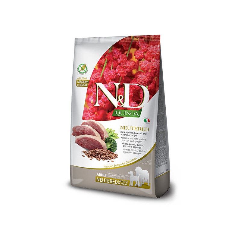 Farmina Natural & Delicious Medium & Maxi Quinoa Neutered Anatra Broccoli Asparagi Per Cani Adulti 2.5kg-1