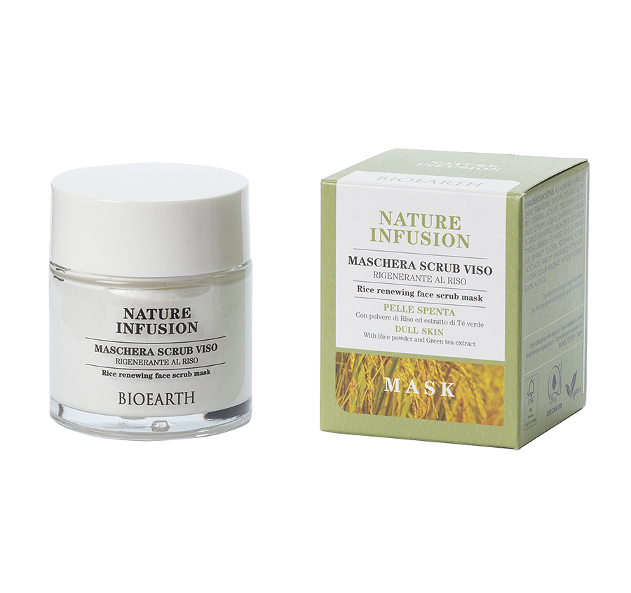 Bioearth Maschera Scrub Viso Riso 100ml-1