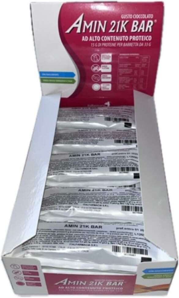 Amin 21k Bar Gusto Cioccolato 20 Barrette Proteiche Da 33g-1