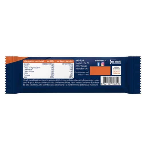 Matt Sport Ultra Protein Double Choco Barretta 50g-2
