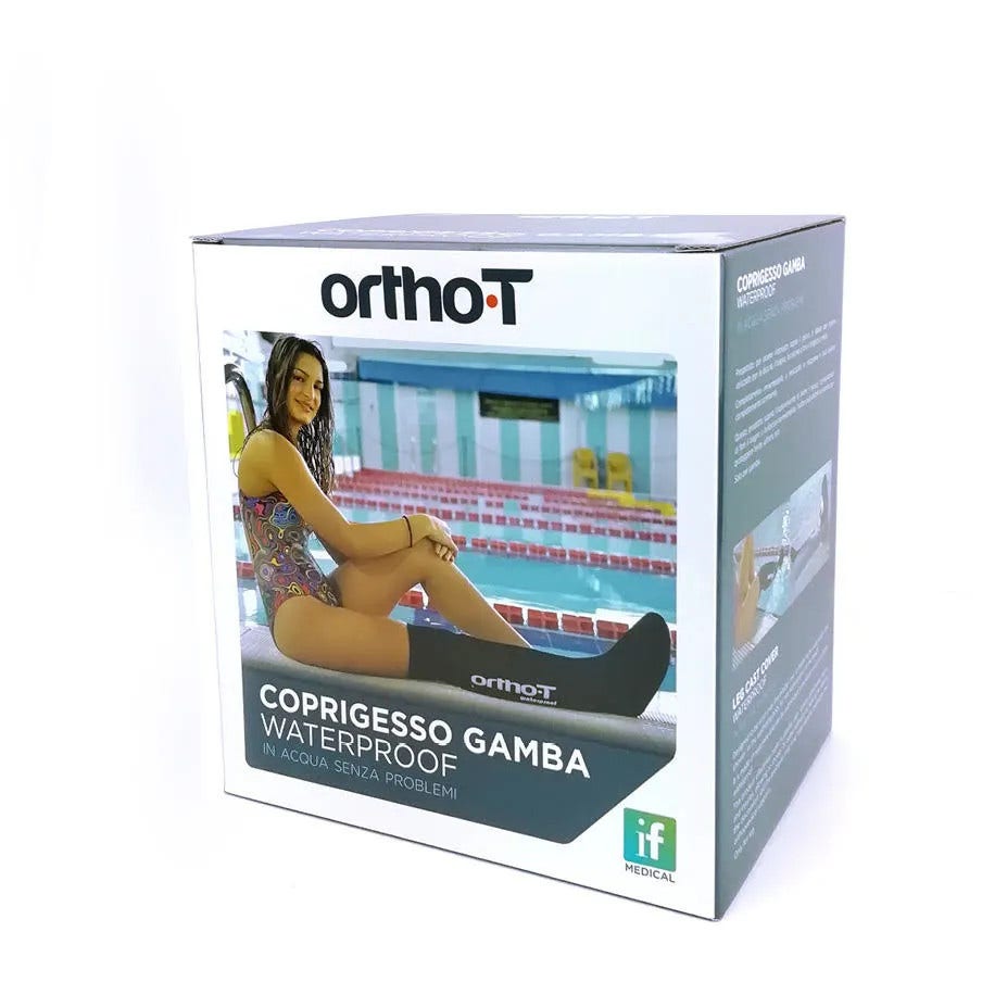 OrthoT Coprigesso Gamba Impermeabile Nero Taglia XS-6