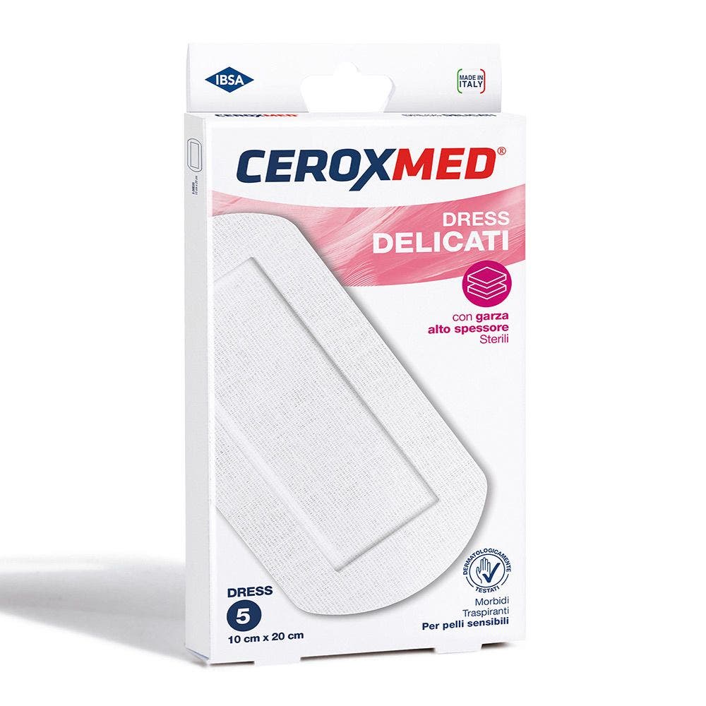 Ceroxmed Compresse Dress Cerotti Delicati 10x20cm 5 Pezzi-2