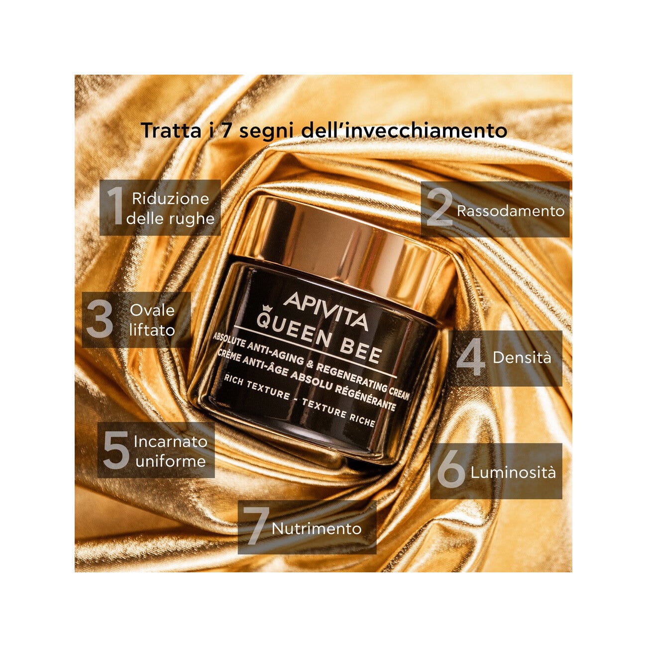 Apivita Queen Bee Rich Crema Viso Anti-Età Assoluta&Rigenerante Texture Ricca 50ml-2