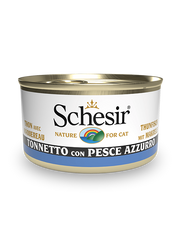 Schesir Tonnetto Con Pesce Azzurro Cibo Umido Gatti Adulti Lattina 85g-1