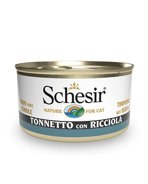 Schesir Tonnetto Con Ricciola Cibo Umido Gatti Adulti Lattina 85g-1
