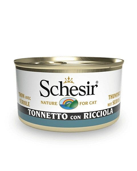 Schesir Tonnetto Con Ricciola Cibo Umido Gatti Adulti Lattina 85g-2