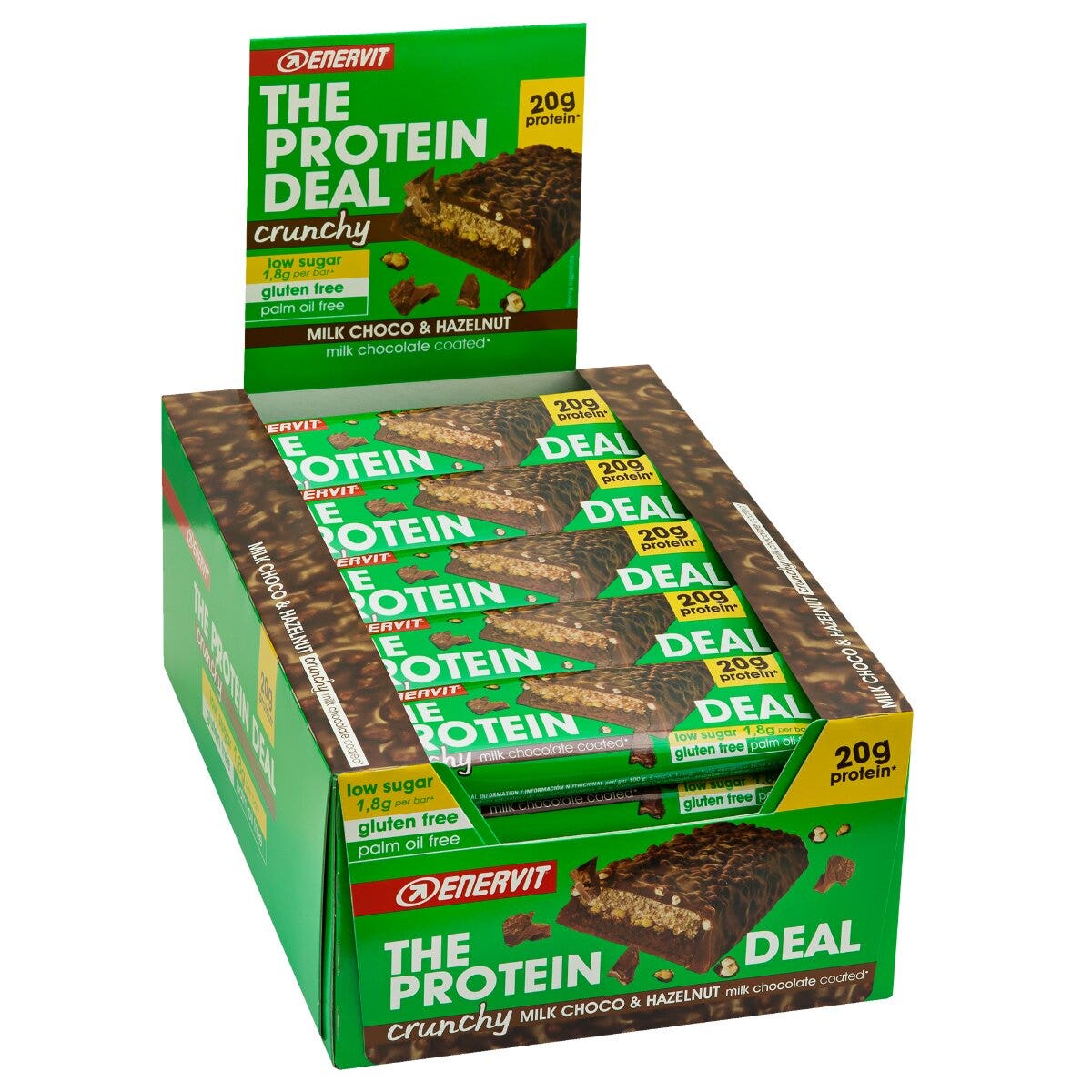 Enervit The Protein Deal Protein Bar Crunchy Nocciole 25 Barrette Da 55g-2