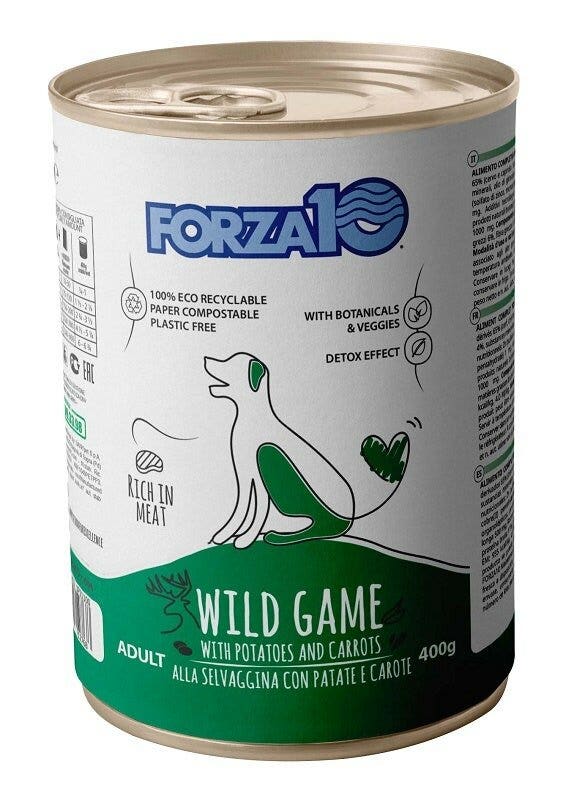 Forza10 Adult Maintenance Cibo Umido Con Selvaggina/Patate/Carote Cani Adulti Barattolo 400g-2