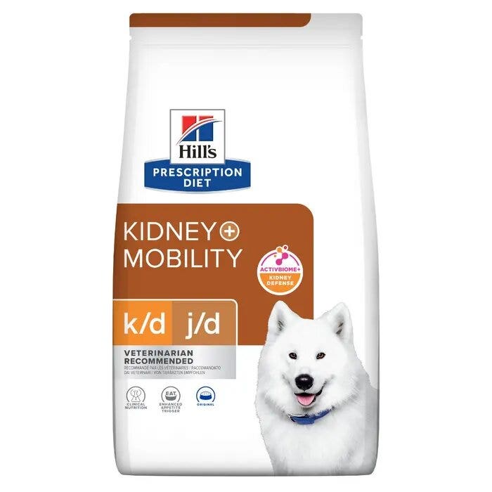 Hill's Prescription Diet k/d + Mobility Alimento Per Reni/Articolazioni Cani Sacco 4kg-1