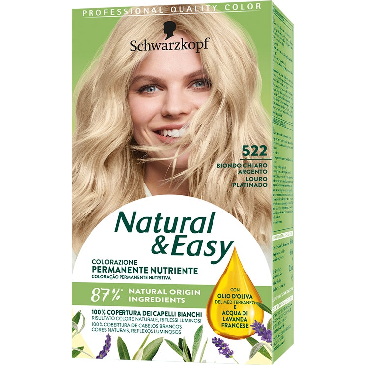 Schwarzkopf Natural Easy Tinta Capelli 522 Biondo Chiaro Argento -1