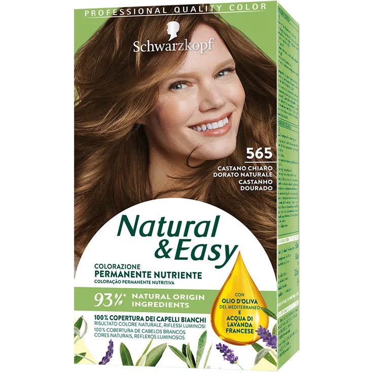 Schwarzkopf Natural Easy Tinta Capelli 565 Castano Chiaro Dorato Naturale -2