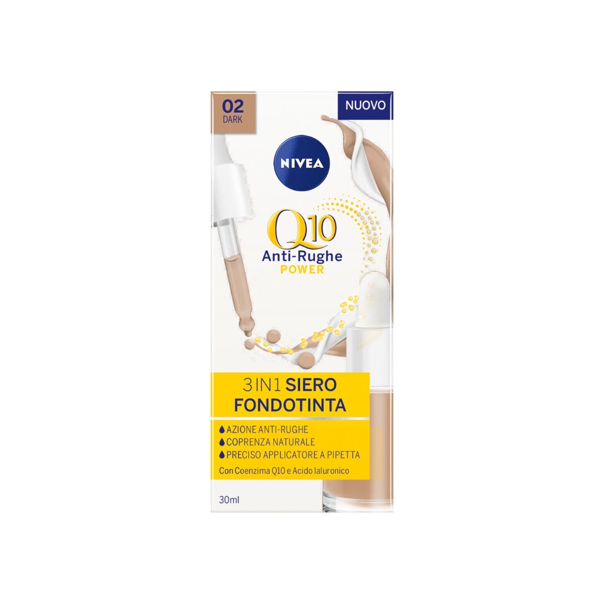 Nivea Q10 Power Anti-Rughe 3In1 Siero Fondotinta Dark 30ml-5