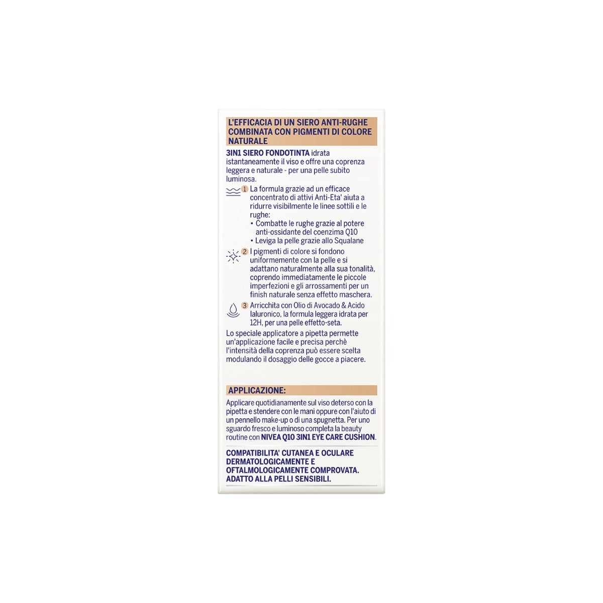 Nivea Q10 Power Anti-Rughe 3In1 Siero Fondotinta Dark 30ml-6