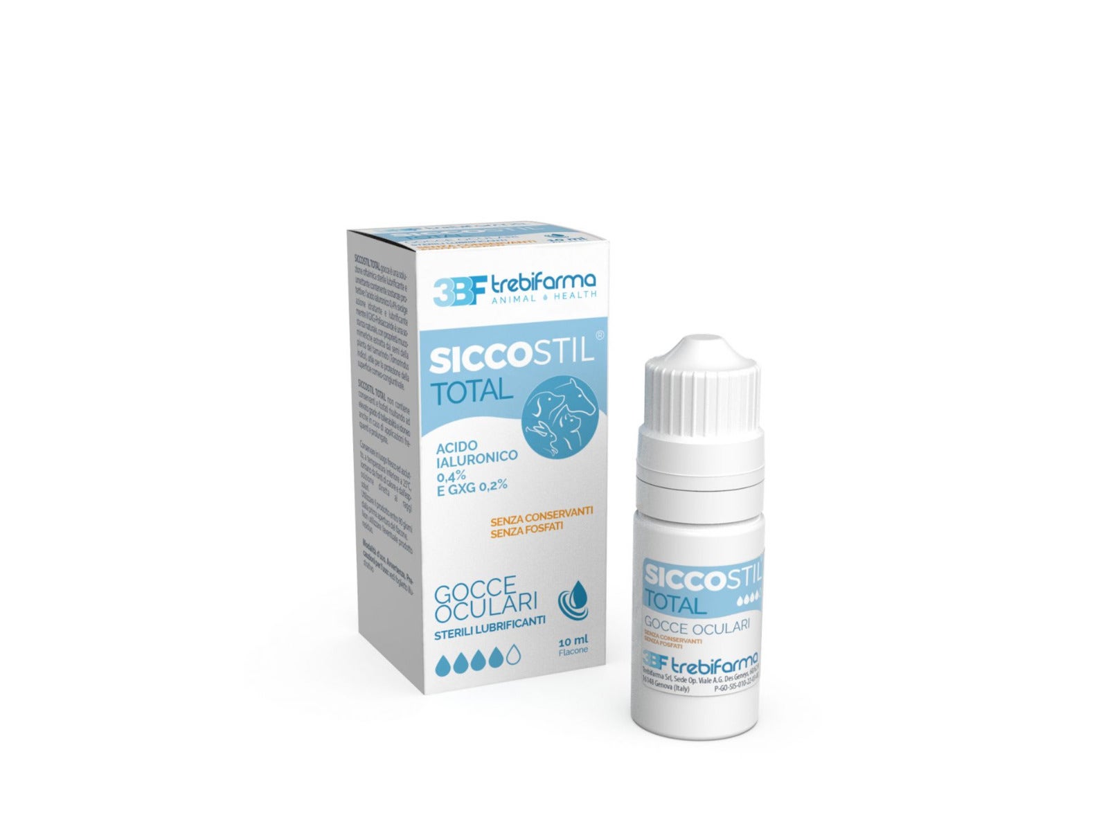 Trebifarma Siccostil Total Gocce Oculari Sterili Lubrificanti Per Animali 10ml-1