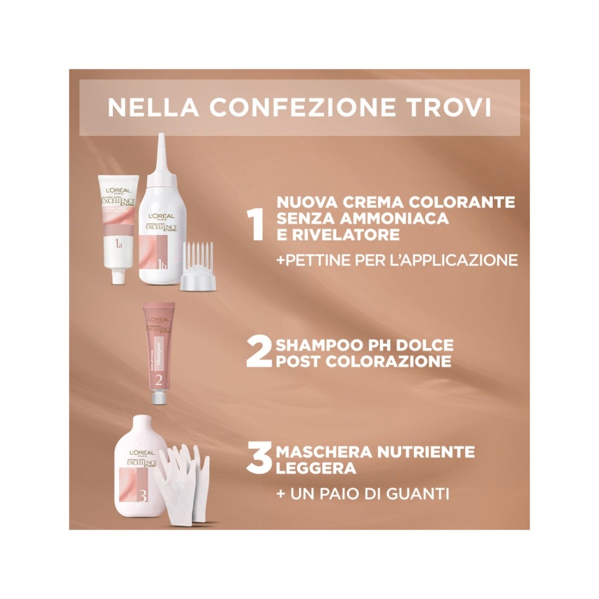 L'Oréal Paris Kit Excellence Universal Nude Colorazione Permanente 7U Biondo Universale-5