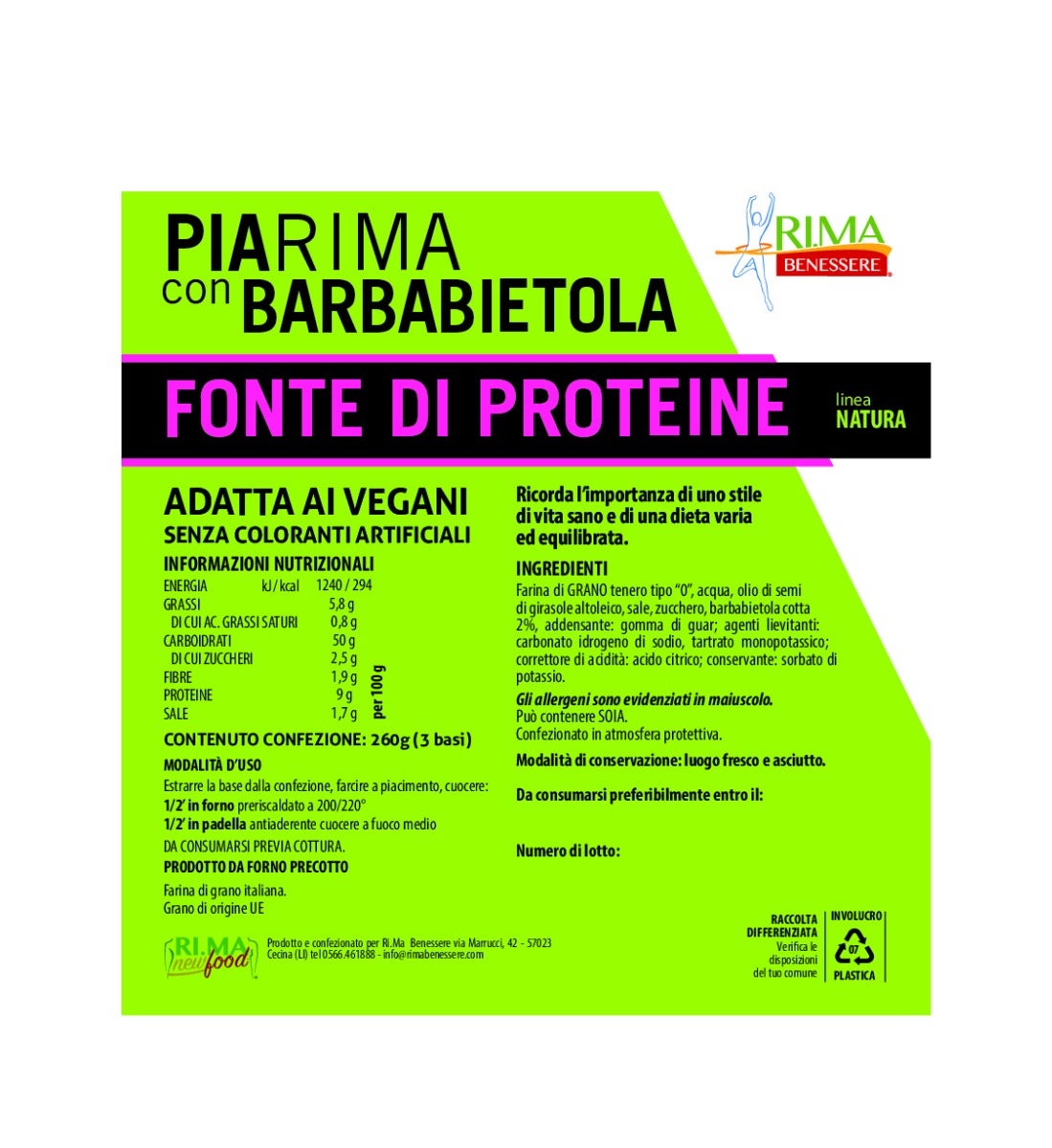 Rima Piadina Gusto Barbabietola 260g-3