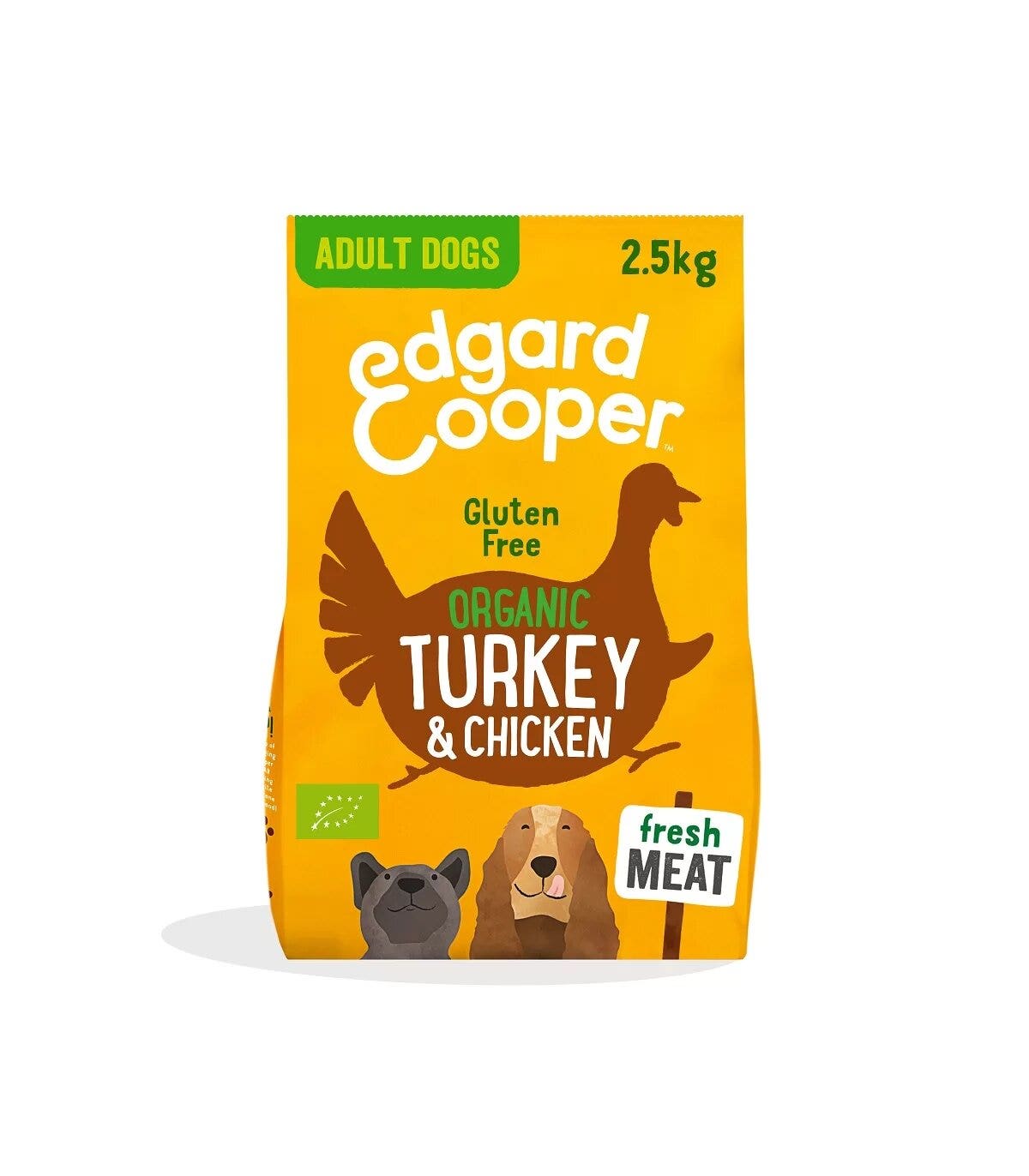 Edgard & Cooper Adult Tacchino E Pollo Biologici Senza Glutine Crocchette per Cani 2,5 Kg-1