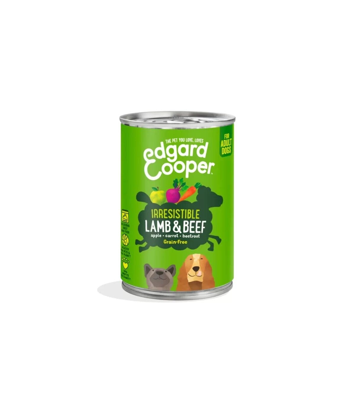Edgard & Cooper Adult Agnello E Manzo Senza Cereali Cibo Umido per Cani 400g-1