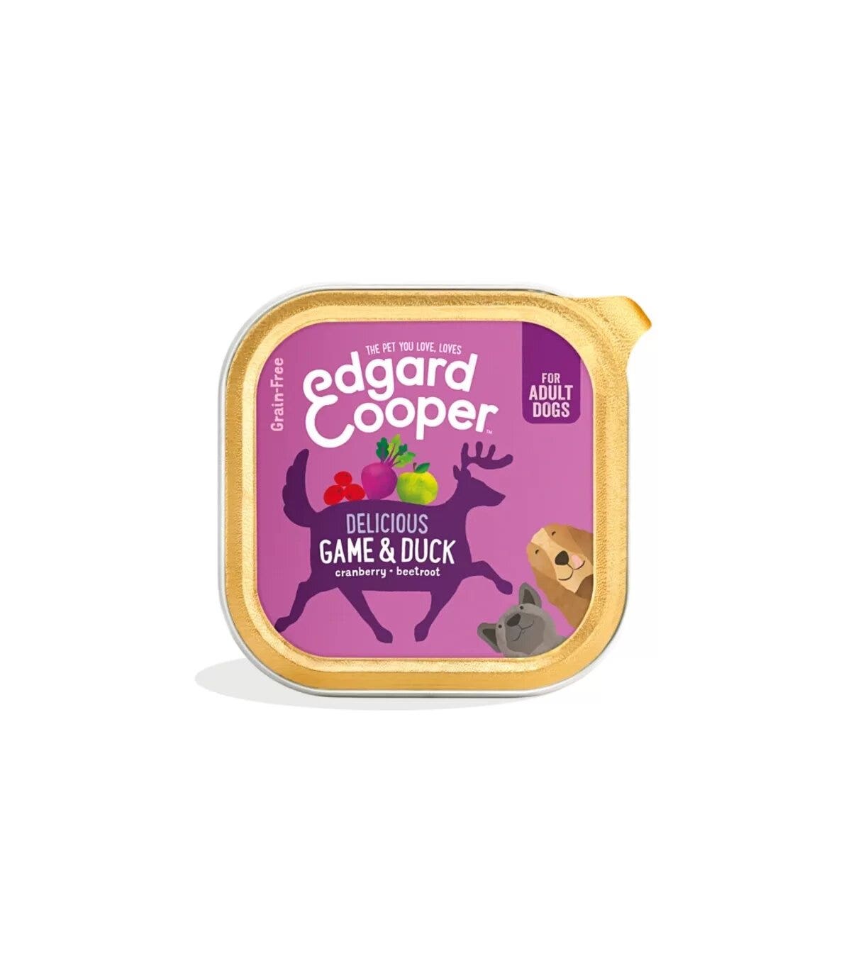 Edgard & Cooper Adult Selvaggina E Anatra Senza Cereali Cibo Umido per Cani 150g-1
