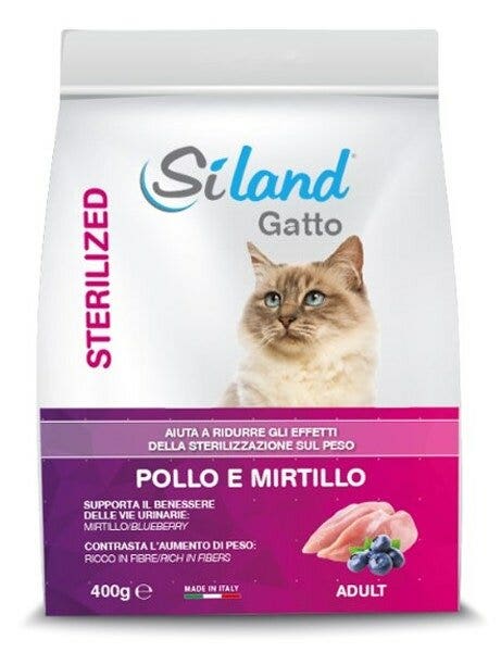 Siland Crocchette Pollo/Mirtilli Gatti Adulti Sterilizzati 400g-2
