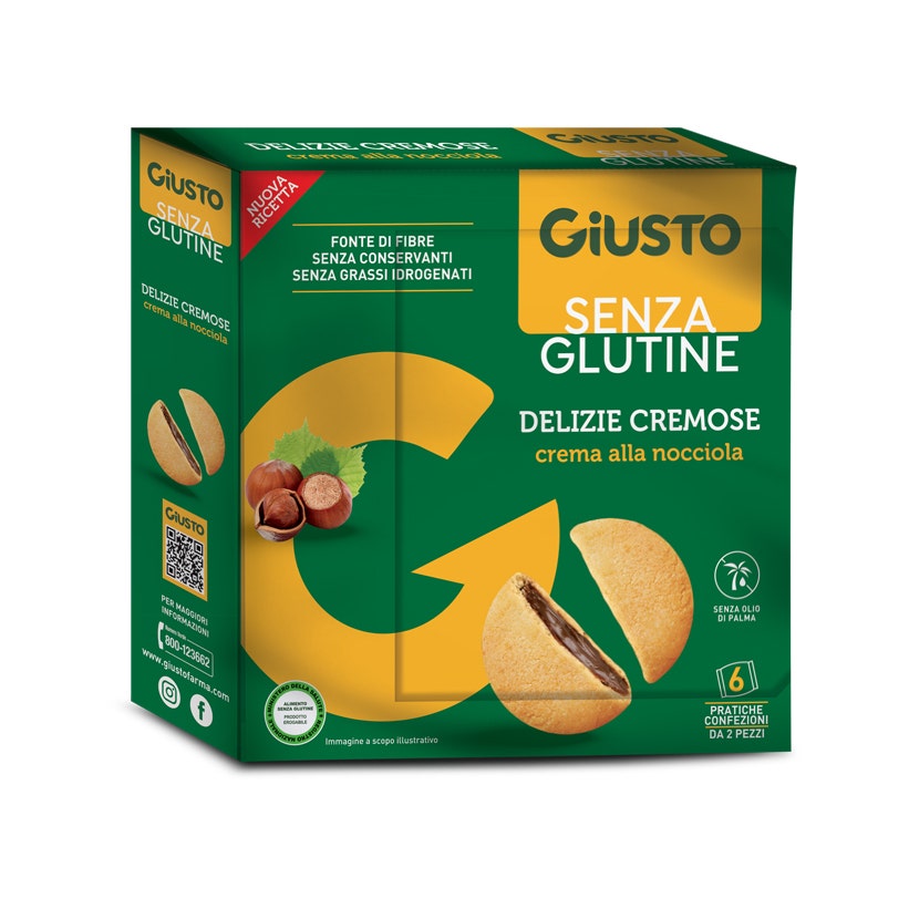 Giusto Senza Glutine Delizie Cremose Alla Nocciola 180g-2
