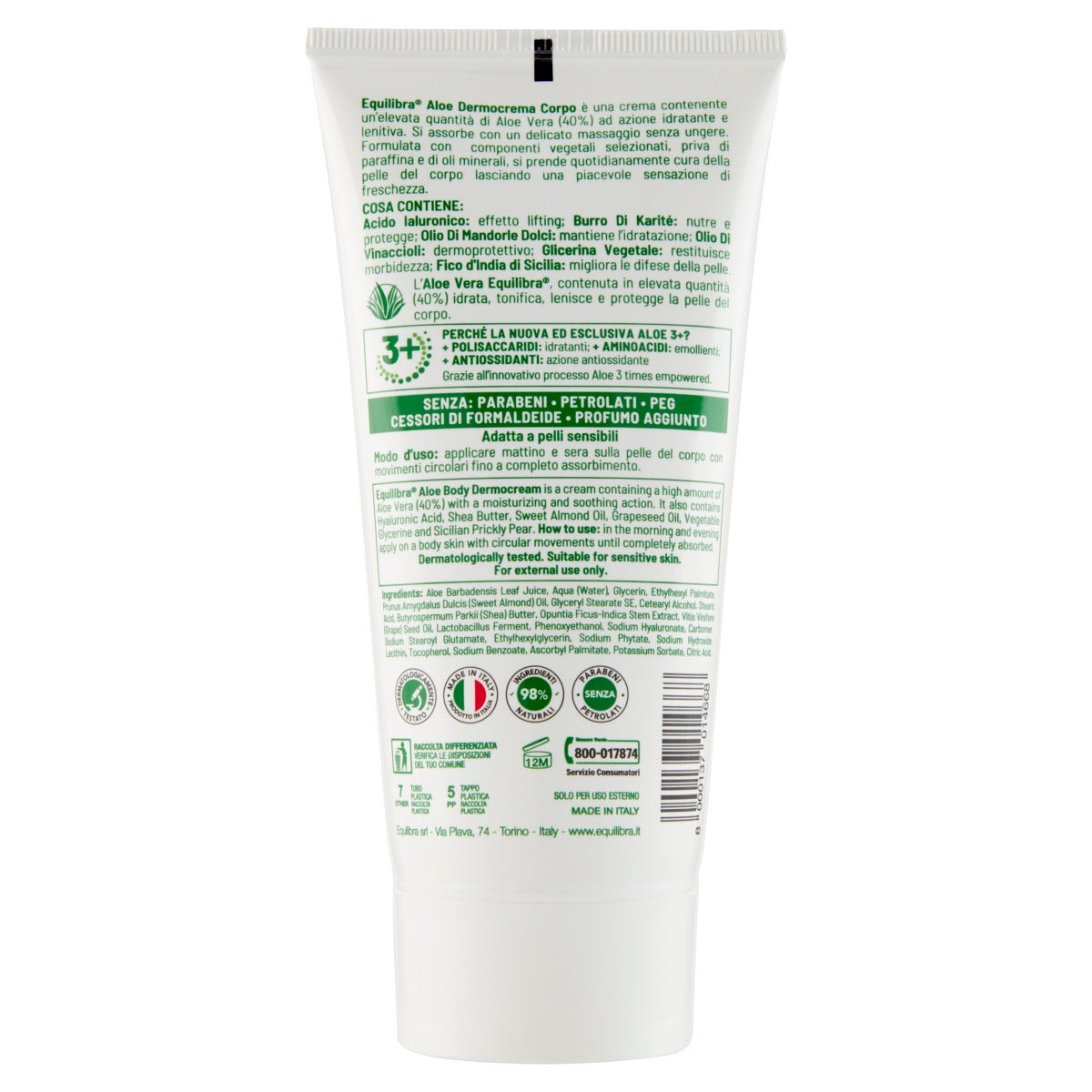 Equilibra Aloe 3+ Dermocrema Corpo 150ml-3