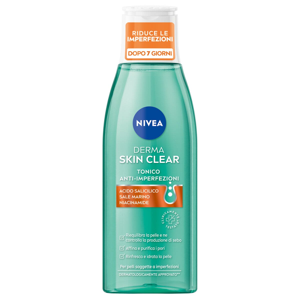 Nivea Derma Skin Clear Tonico Anti-imperfezioni Tonico Viso Per la Cura della Pelle Grassa 200ml-1