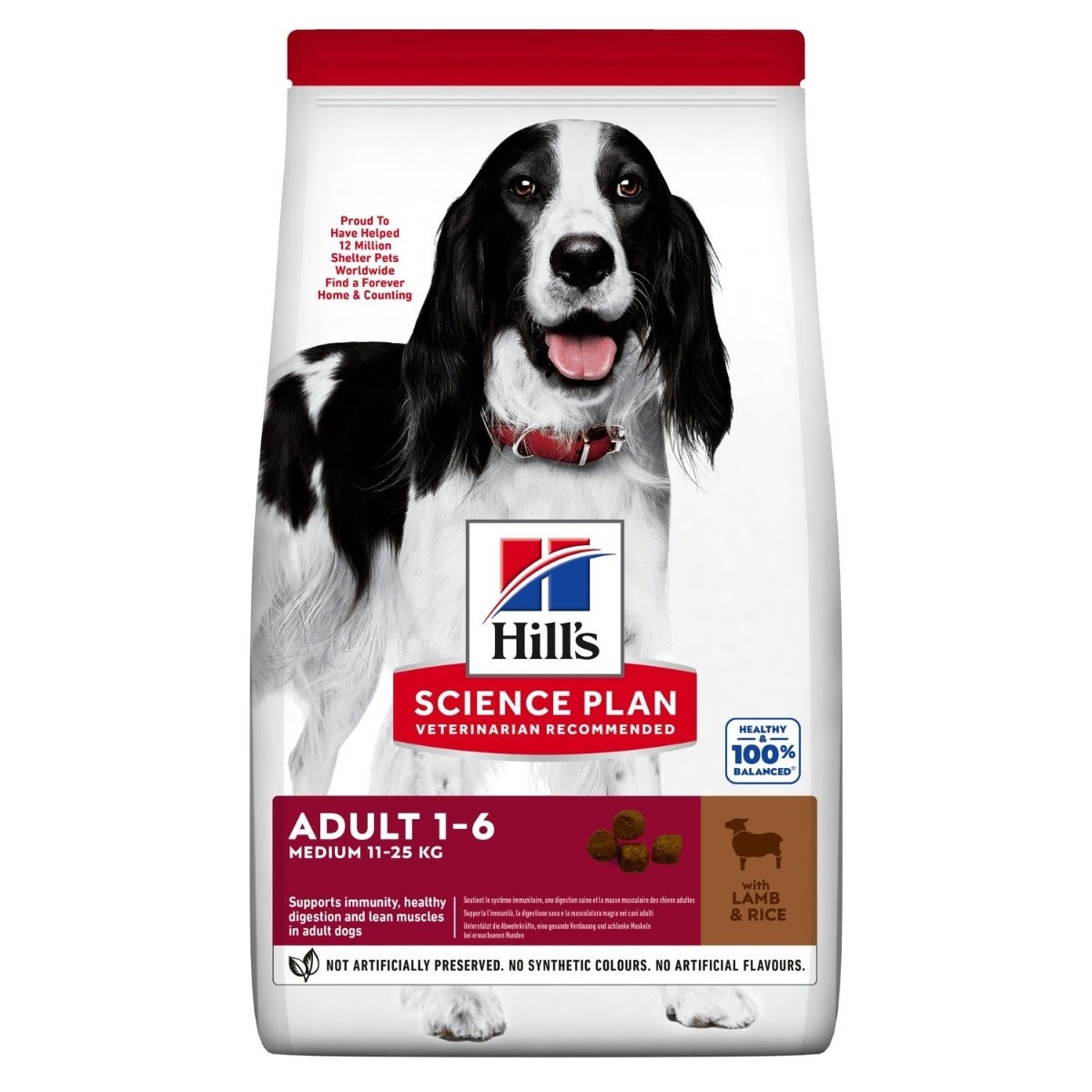 Hill's Science Plan Medium Adult Cibo Secco Con Agnello E Riso Cani Adultu Taglia Media Sacco 12kg-1