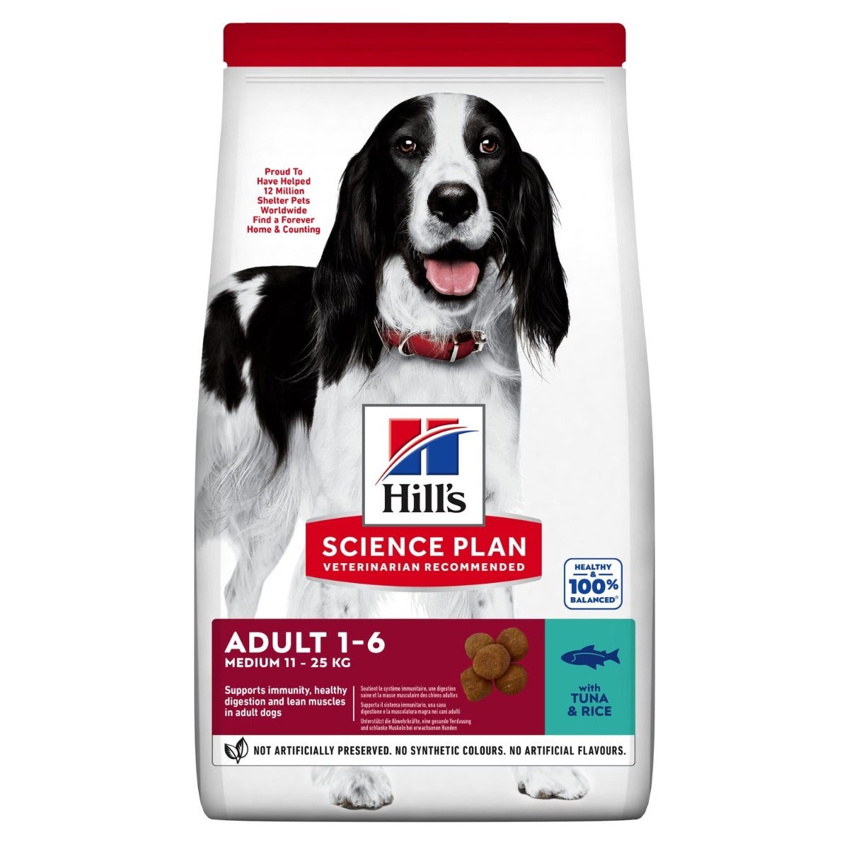 Hill's Science Plan Medium Adult Cibo Secco Con Tonno E Riso Cani Adulti Taglia Media Sacco 12kg-1
