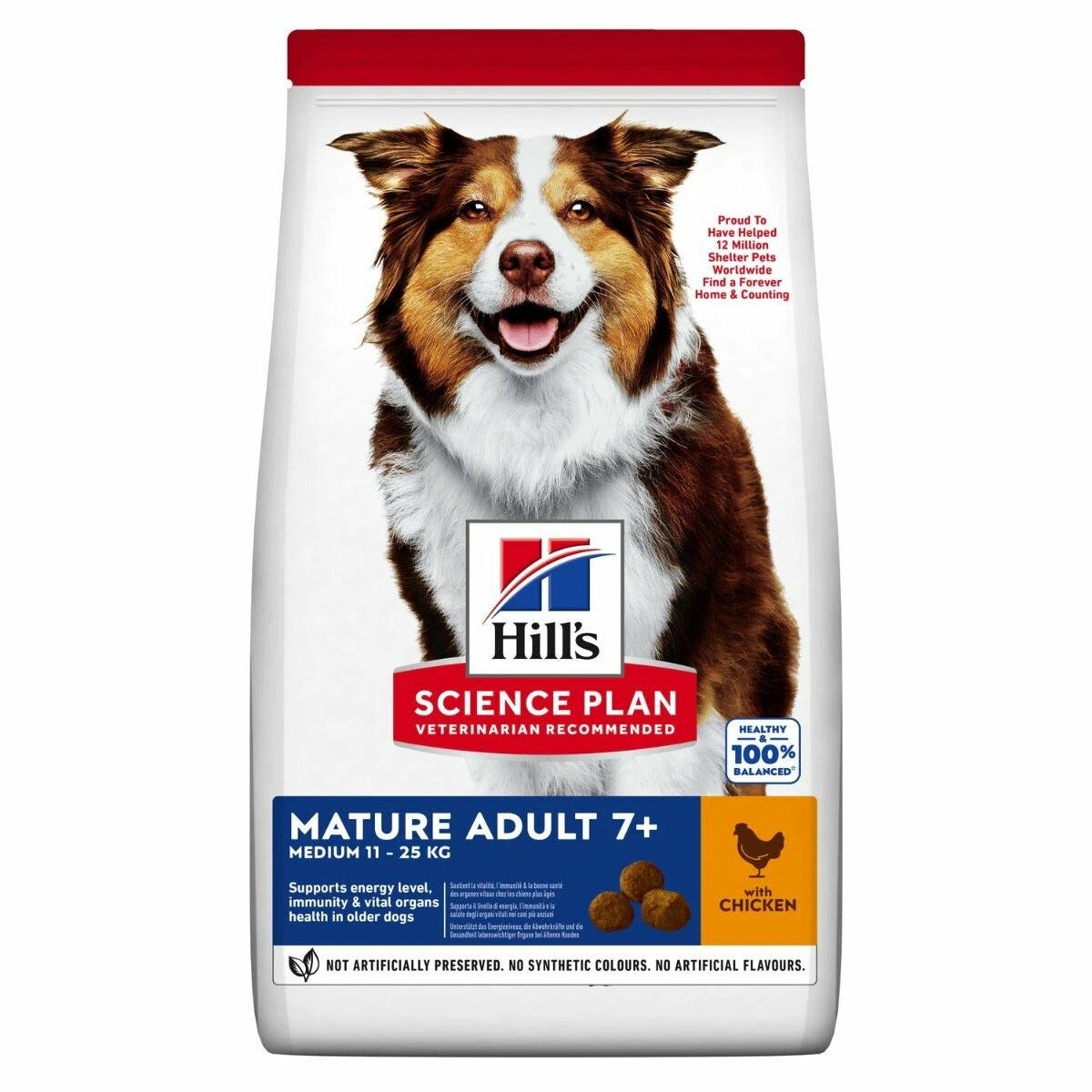 Hill's Science Plan Medium Mature Adult Cibo Secco Con Pollo Cani Adulti 7+ Taglia Media Sacco 12kg-2