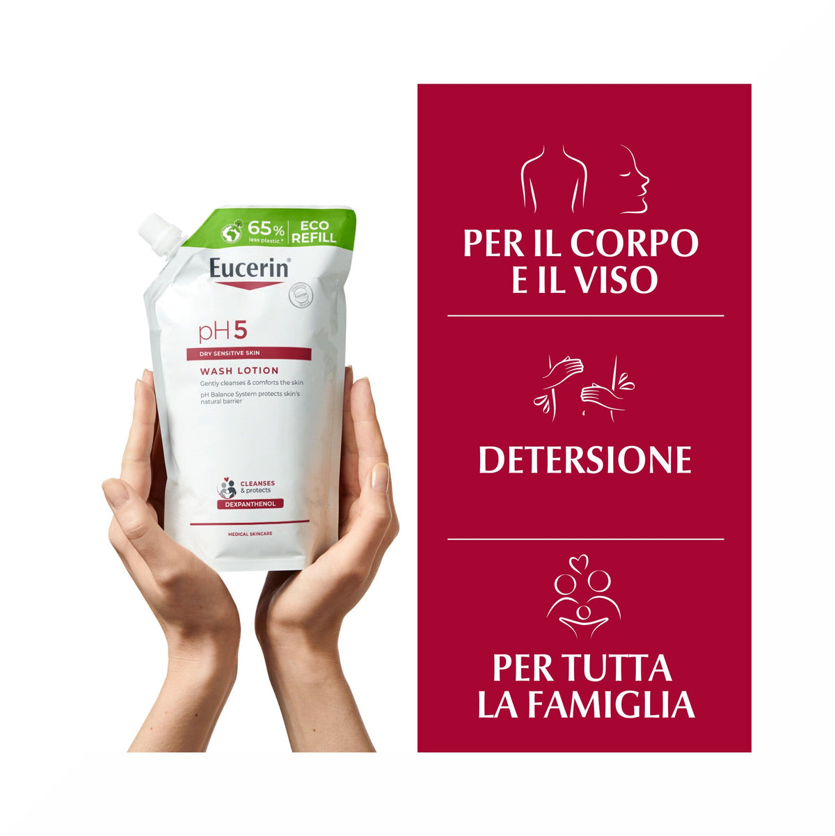 Eucerin Ph5 Detergente Viso Corpo Refill bagno e corpo 400ml-3