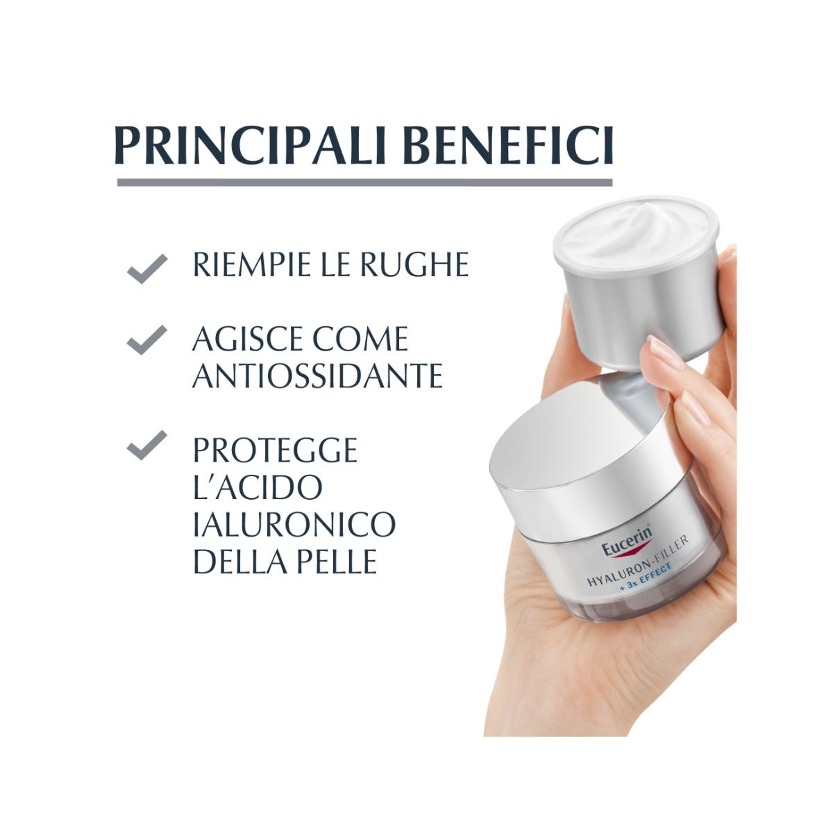 Eucerin Crema Hyaluron Filler Giorno SPF15 Ricarica 50ml-2