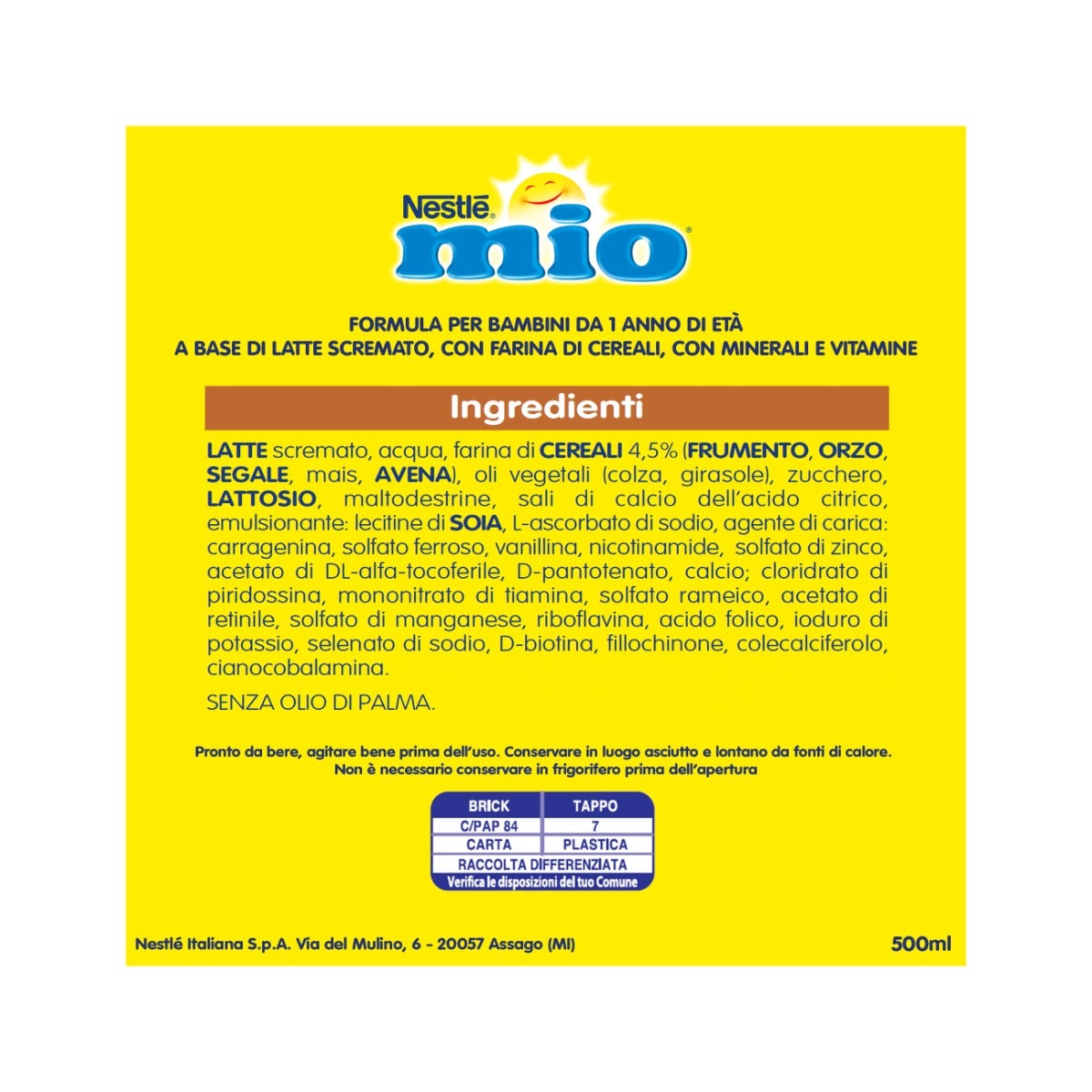 Nestlè Mio Latte Di Crescita Con Cereali Liquido Brick 500ml-9