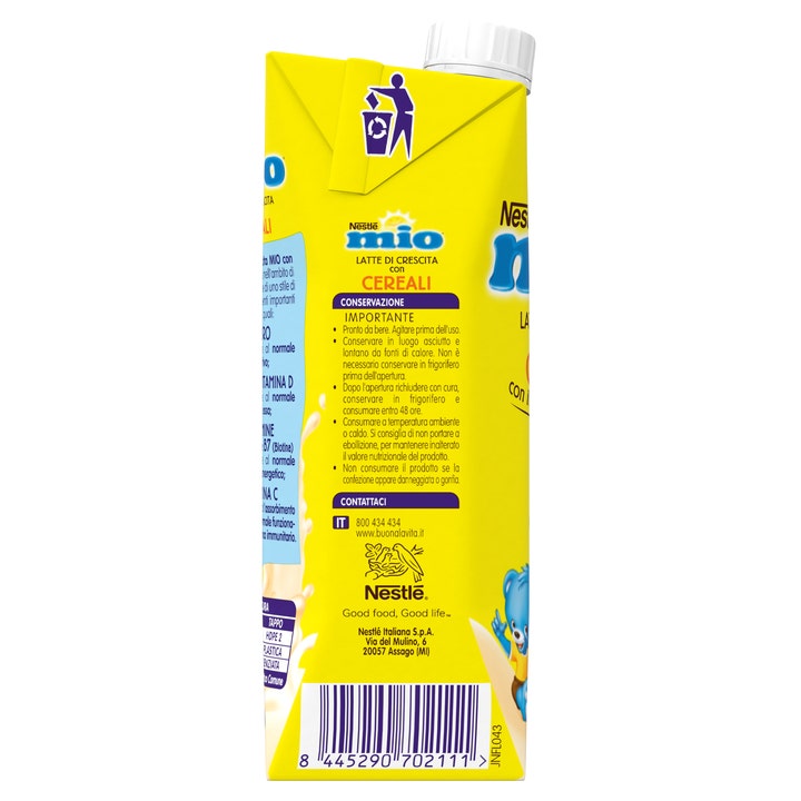 Nestlè Mio Latte Di Crescita Con Cereali Liquido Brick 500ml-5