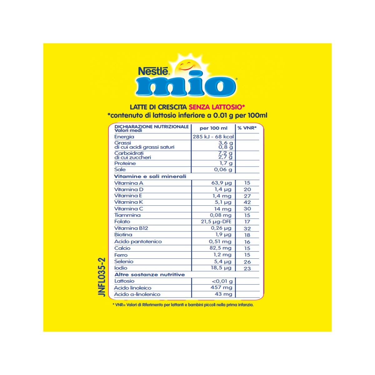 Nestlè Mio Latte Di Crescita Senza Lattosio Liquido Brick 500ml-9